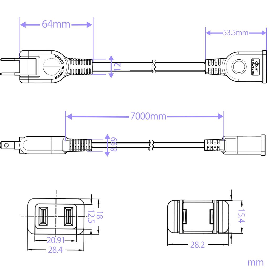 Extensão, 0,1m-10m, Tomada Simples, Branco, 10cm-10m, 15A, 1500W, Resistente ao Rastreamento, Dupla Camada, Tampa Isolada, Adaptador AC, Conexão Limpa,