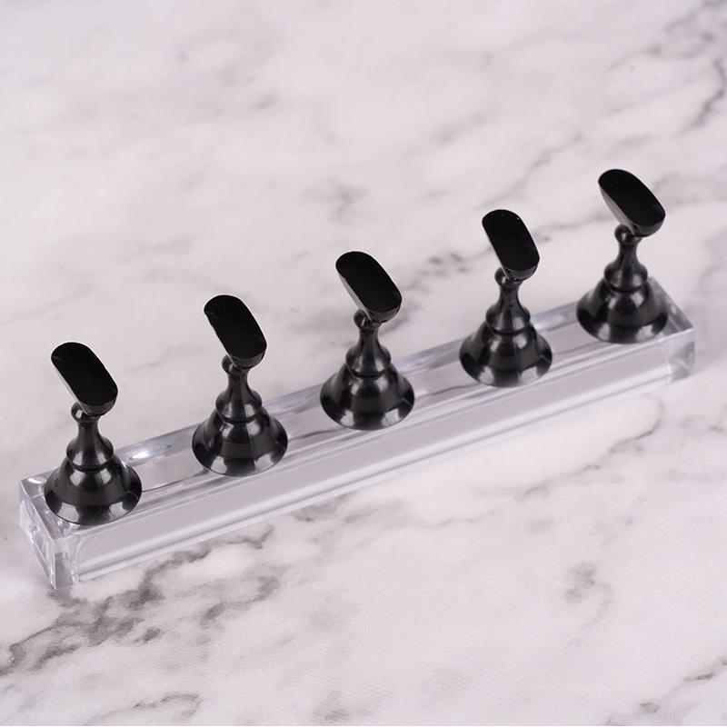 Nail Art Acrylic Palette & Display Stand - 7-Color Practice Set