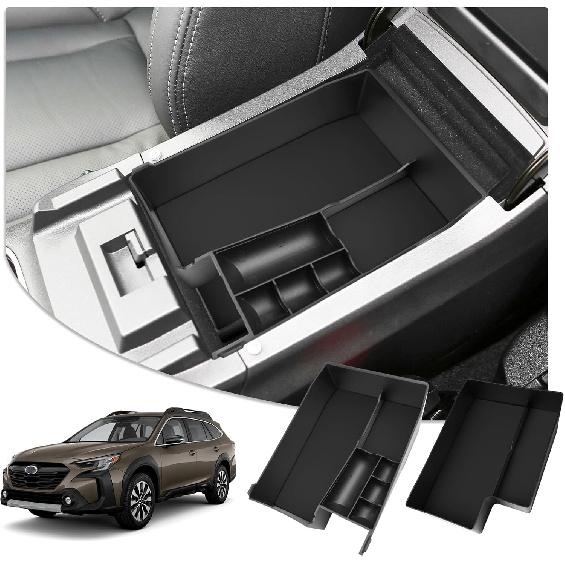 

CDEFG for 2025 Subaru Outback & Legacy Center Console Organizer Tray Accessories Armrest Storage Box Insert Tray for 2021-2024 2025 (Upper & Lower 2 Upper & Lower 2 Packs Bla