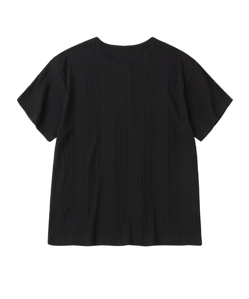 XOX Ribbed Henley Neck Short Sleeve T-Shirt (3 Colors)