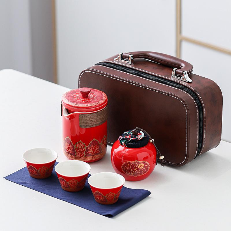 Portable travel tea set Outdoor Kung Fu tea set Kuaike cup Practical holiday activities Business gifts