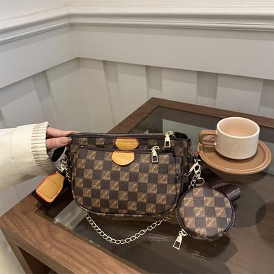 Fashion Trend Women'S Bags Autumn And Winter Messenger Bags Niche Design Foreign Style Portable Three-Piece Set Small Square Bag Tide