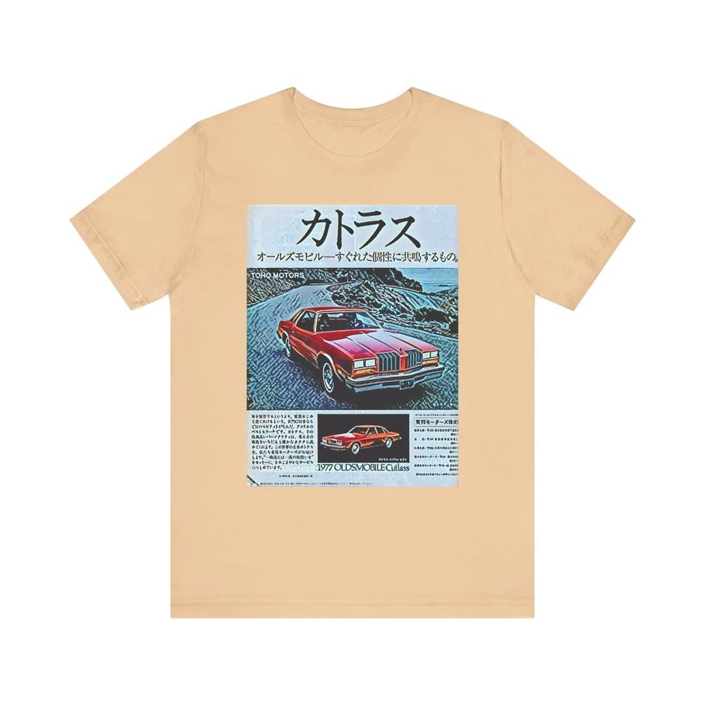 

Oldsmobile Cutlass Graphic Print Tee Shirt Short Sleeve Crewneck Retro Car Gift S