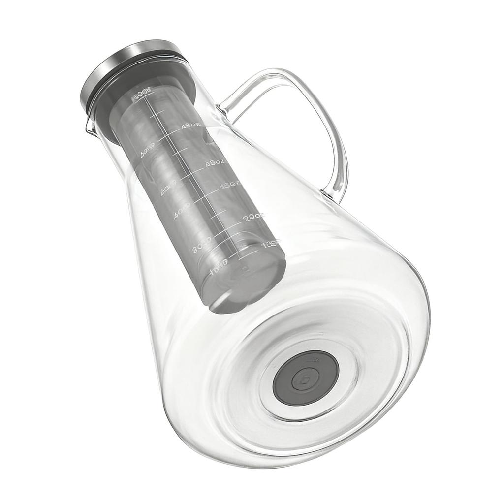 Cold Brew Coffee Maker with Stainless Steel Filter Borosilicate Glass Sealed Cold Brew Coffee Pitcher Jar for Ice