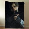Leon Scott Kennedy R-ResidentS-ES Blanket Throw Super Cosy Plush Living Room Sofa Couch Childish Birthday Gifts