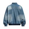 American Vintage Washed Denim Jacket Animal Embroidery Loose Fit Casual Couple Outerwear Teens