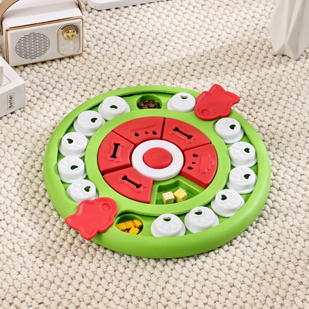 Interactive Toy Anti Choking Dog Puzzle Toy Interactive Durable Pet Slow Food Bowl with Sound Rotating Puzzle Feeder Cat
