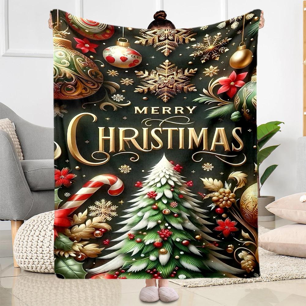 Christmas 350 Blanket Ultra-Soft Great for Bed Office Chair Seaside for All Occasions Digital Print Birthday Christmas Gift Blanket