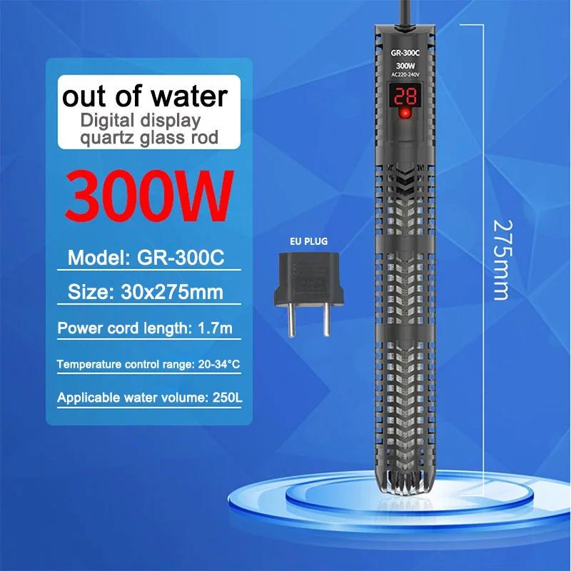 Aquariums Submersible Heater Display Digital Fish Tank Heating Rod With thermometer Constant Temperature Control 220-240V