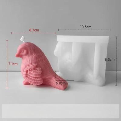 3D Vogel Silikonform DIY Duftkerze Gipsform Handgemachte Seife Resin Drip Gel Form Niedliches Tier Vögelchen Wohndekor Handwerk