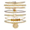 Bohemian Style Beaded Bracelet Set With Glass And Alloy For Women Gift Ideas
