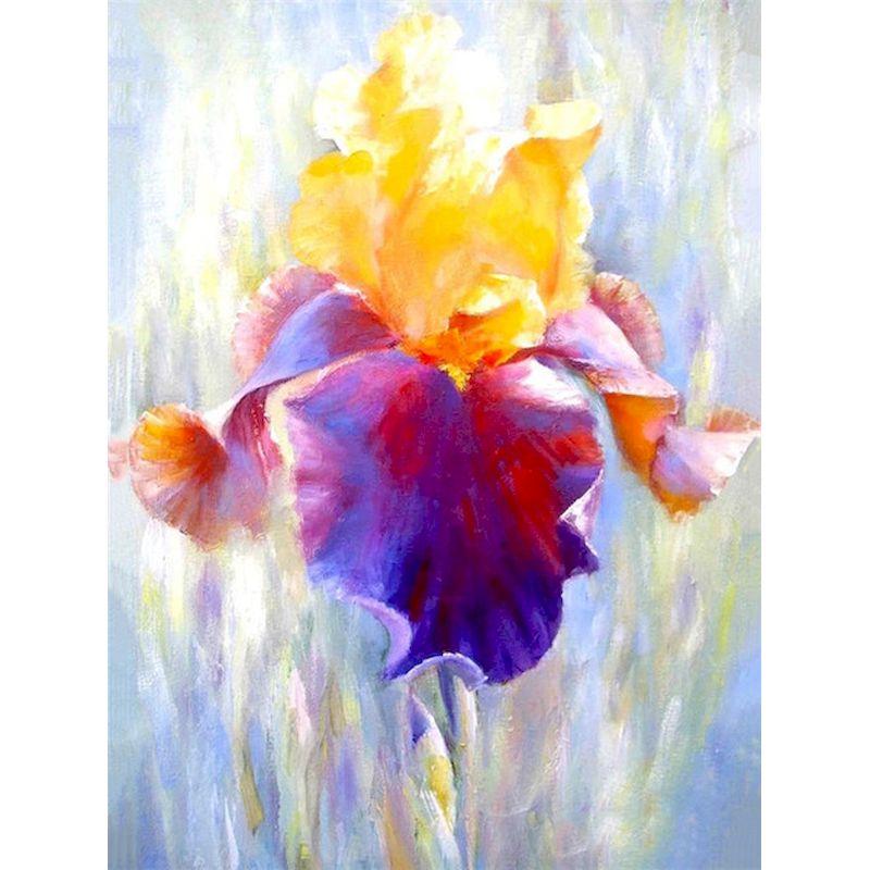 5d DIY Diamond Painting Flower Full Square Drill Diamond Embroidery Iris Mosaic Rhinestone Craft Kit Home Wall Decor