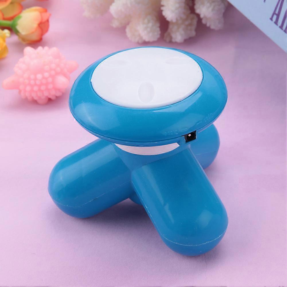 USB Mini Electric Handled Wave Vibrating Massager Neck Full Body Massage (Blue)