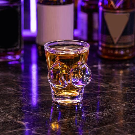 Weinglas Körperkunst Tasse Transparent Dickwandiges Weinglas für Party Whiskey