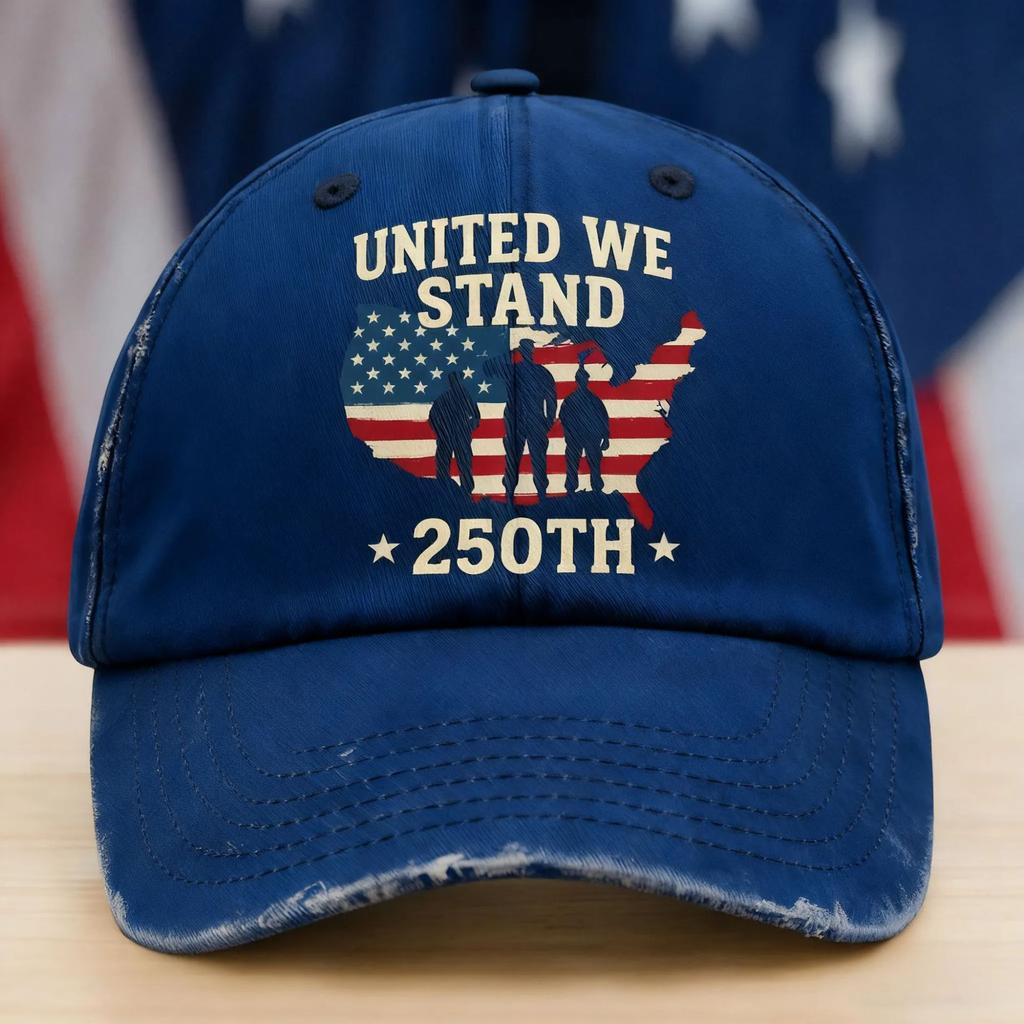 Cross-border popular washed old dad baseball cap US 250th anniversary hat sunscreen sunshade cap