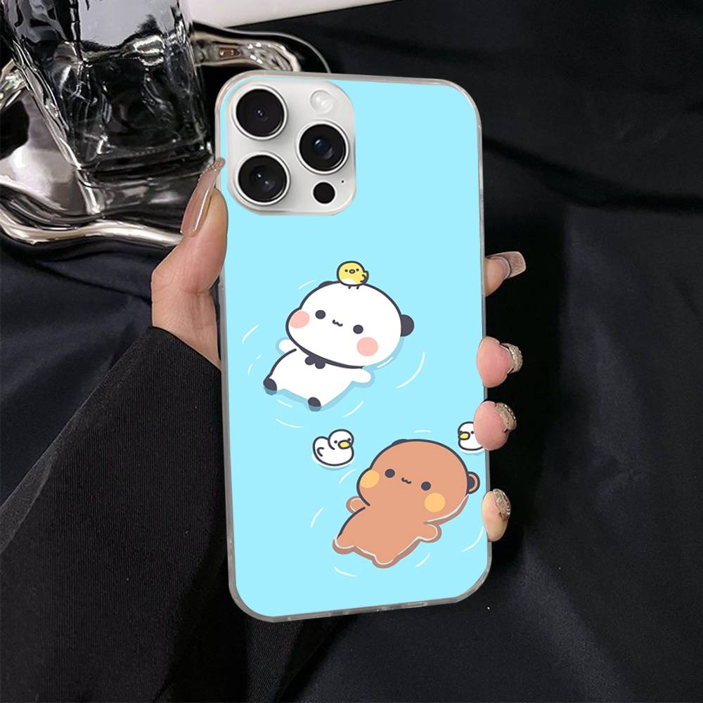 Cute Bubu Dudu Cartoon For IPhone 17 16 15 14 13 12 11 Plus Pro Max Satin Colorful Glossy Surface Phone Case