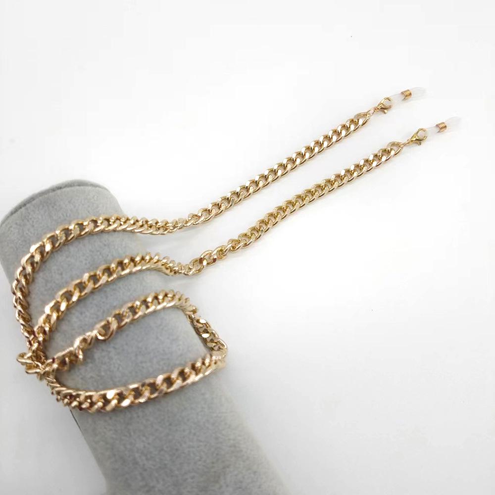 Rutschfeste Sonnenbrillenkette für Damen: Von europäischem und amerikanischem Schmuck inspiriert, Aluminiumkante, Farbbeständigkeit