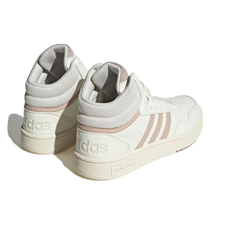 Adidas Neo Hoops 3.0 Comfortable Trendy Lightweight Durable Non-Slip Mid-Top Sneakers Women Sneakers Pink White HP7956