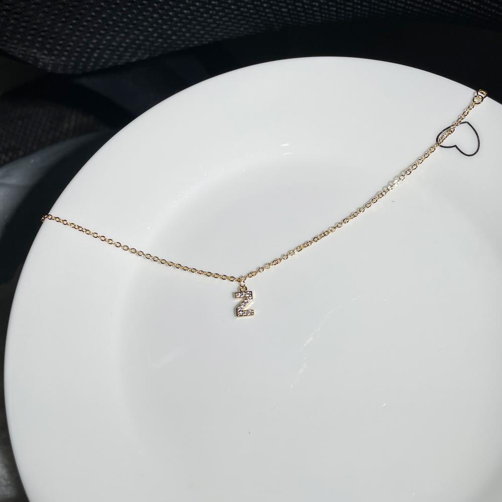 Classic Pave Zirconia A-Z Letter Bracelet Women Fashion 26 Initials Stainless Steel Chain Charm Bracelet For Women Jewelry Gift