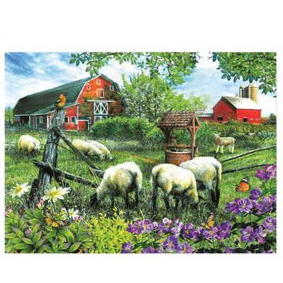 Ricamo Diamante Fai da Te Fattoria Pecore Pittura Diamante Punto Croce