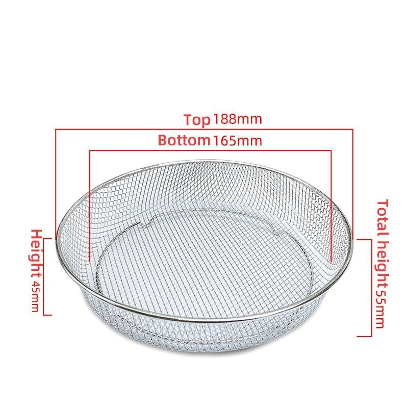 304 Stainless Steel Dried Fruit Mesh Frying Basket Mesh Suitable for Supor Midea Changdi and Joyoung Electric Ovens and Air Fry
