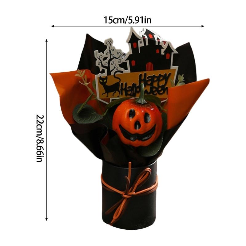 Practical Plastic Halloween Floral Feature Bats Pumpkins For Indoor And Outdoor Holiday Decoration