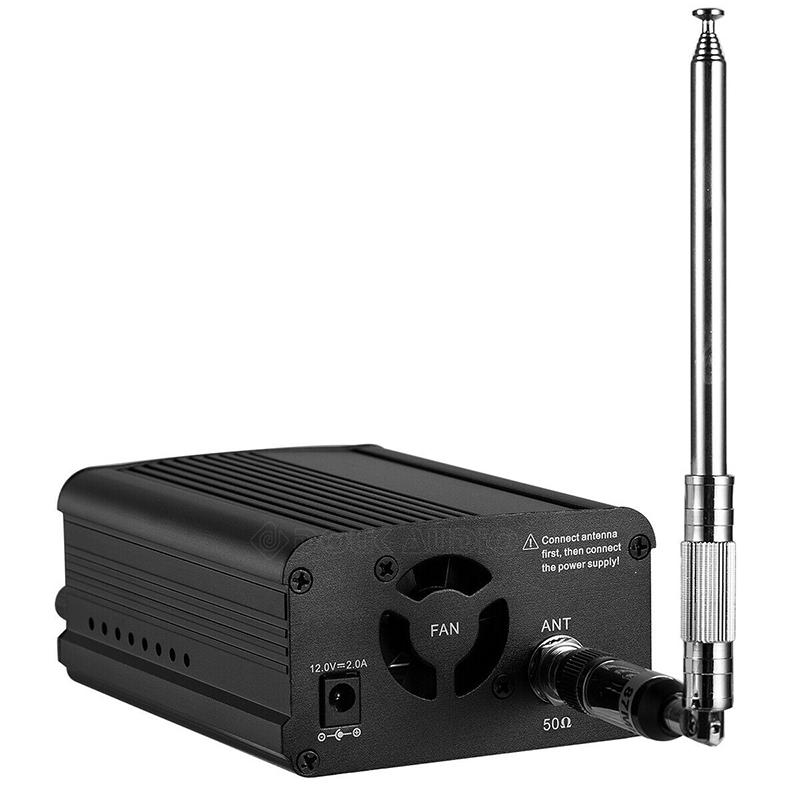 1W/7W Stereo Audio FM Sender Mini Radio Broadcast PLL Station 76MHz-108MHz