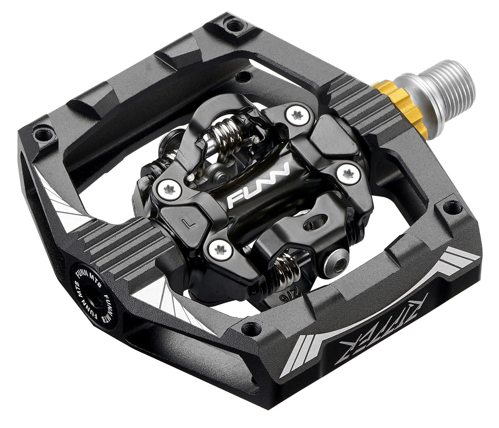 

Funn Ripper Bicycle Pedals SPD Compatible Mountain Bike Pedals AES System Suitable for Mountain BMX Gravel Bicycles - Dual-Sided - Spring-Loaded - чёрный
