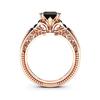 Accessories, Stylish Black Square Zircon Ring, Engagement Proposal Accessories