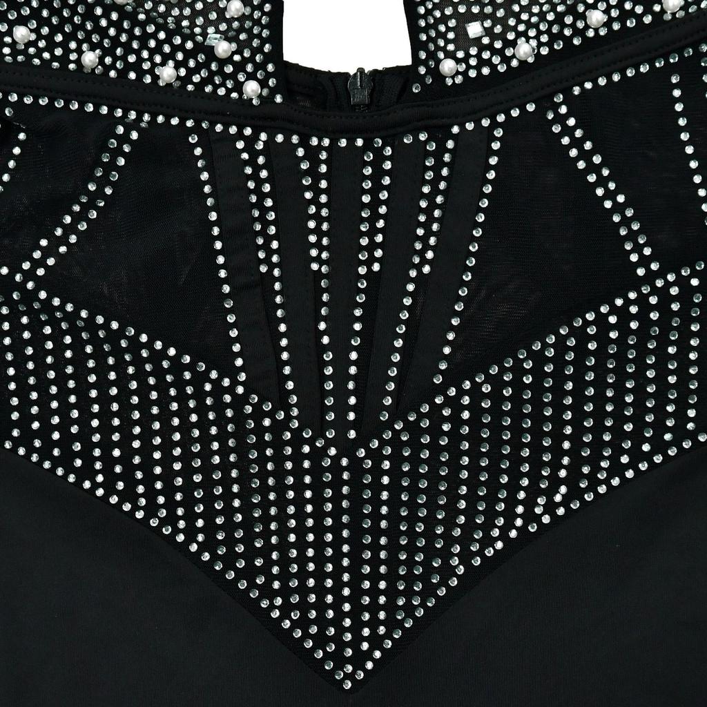 Fashion Women's Mesh Drilling Bubble Beads Sleeveless Shorts Jumpsuit