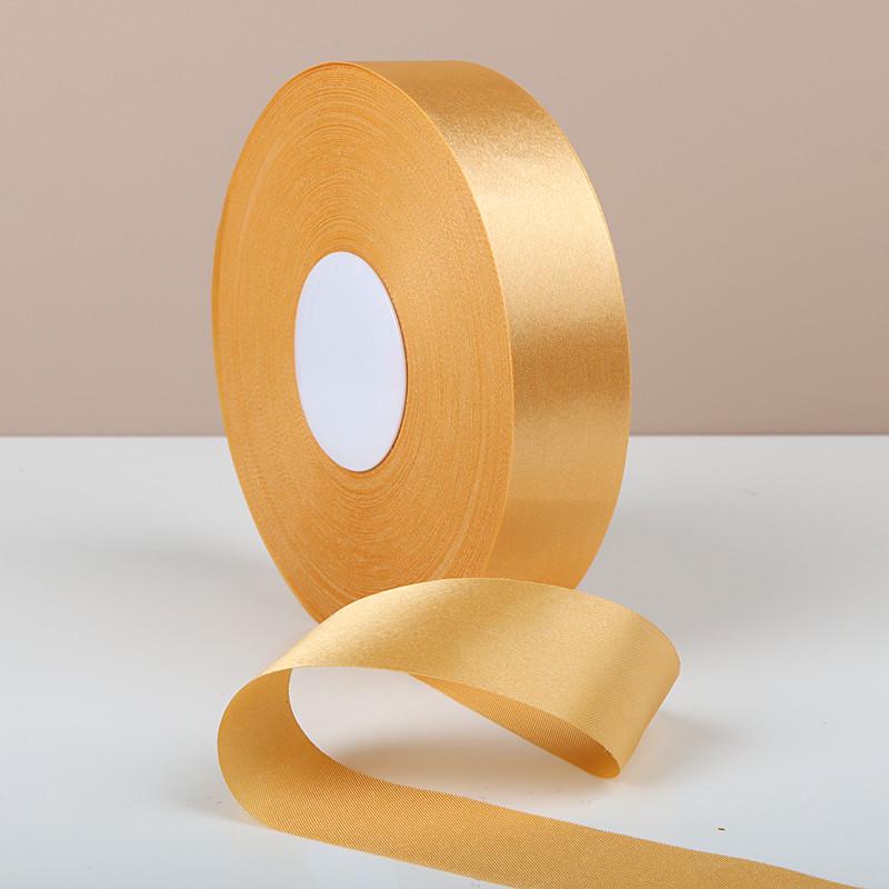 Champagne Silk Ribbon Rose Bow Hair Tie