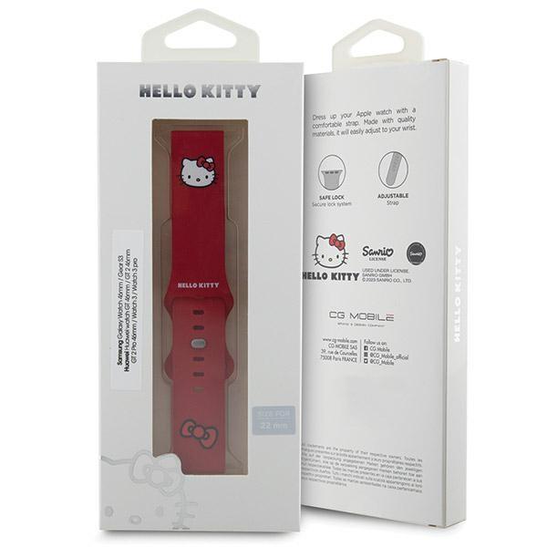 Hello Kitty Universal Strap HKUWLSCHBLR Silicone Kitty Head Red/red 22mm