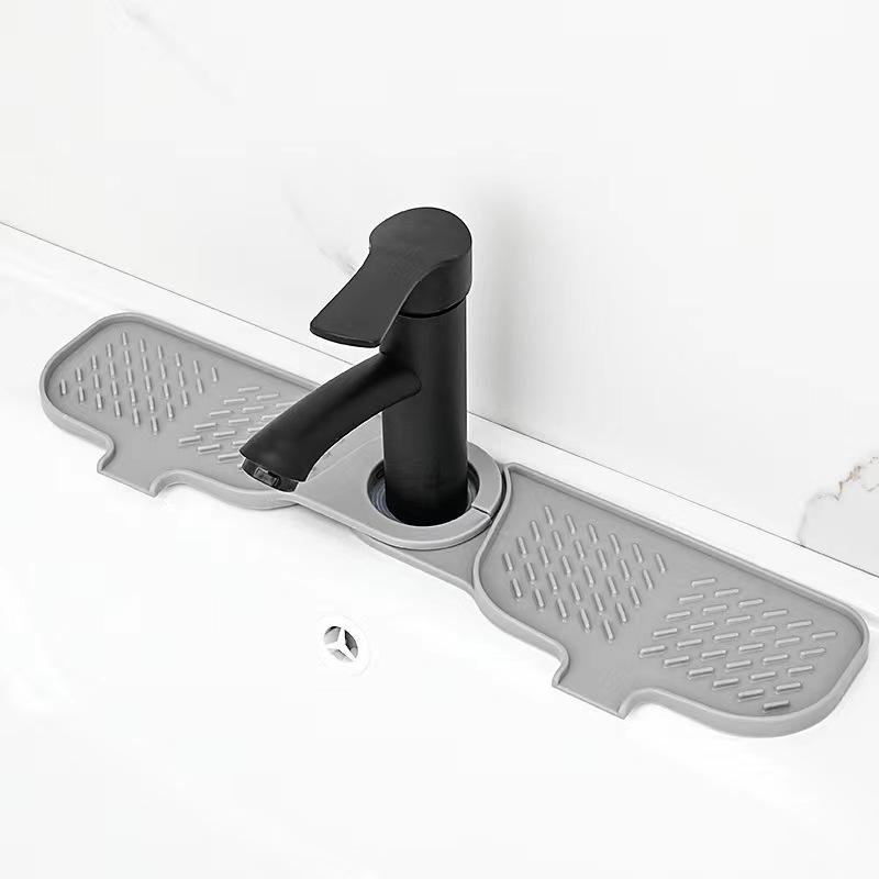 Foldable Silicone Faucet Mat Kitchen Bathroom Drainage Pad Wash Basin Large Sink Anti-Leak Mat Splash Pad Countertop Protector