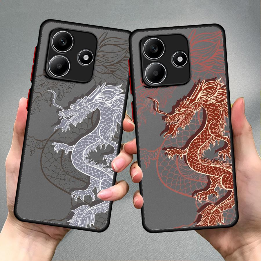 Case for Xiaomi Redmi Note 14 14C 13 Pro Plus 10 13C 12 11 9S A4 Funda Back Phone Cover East Dragon