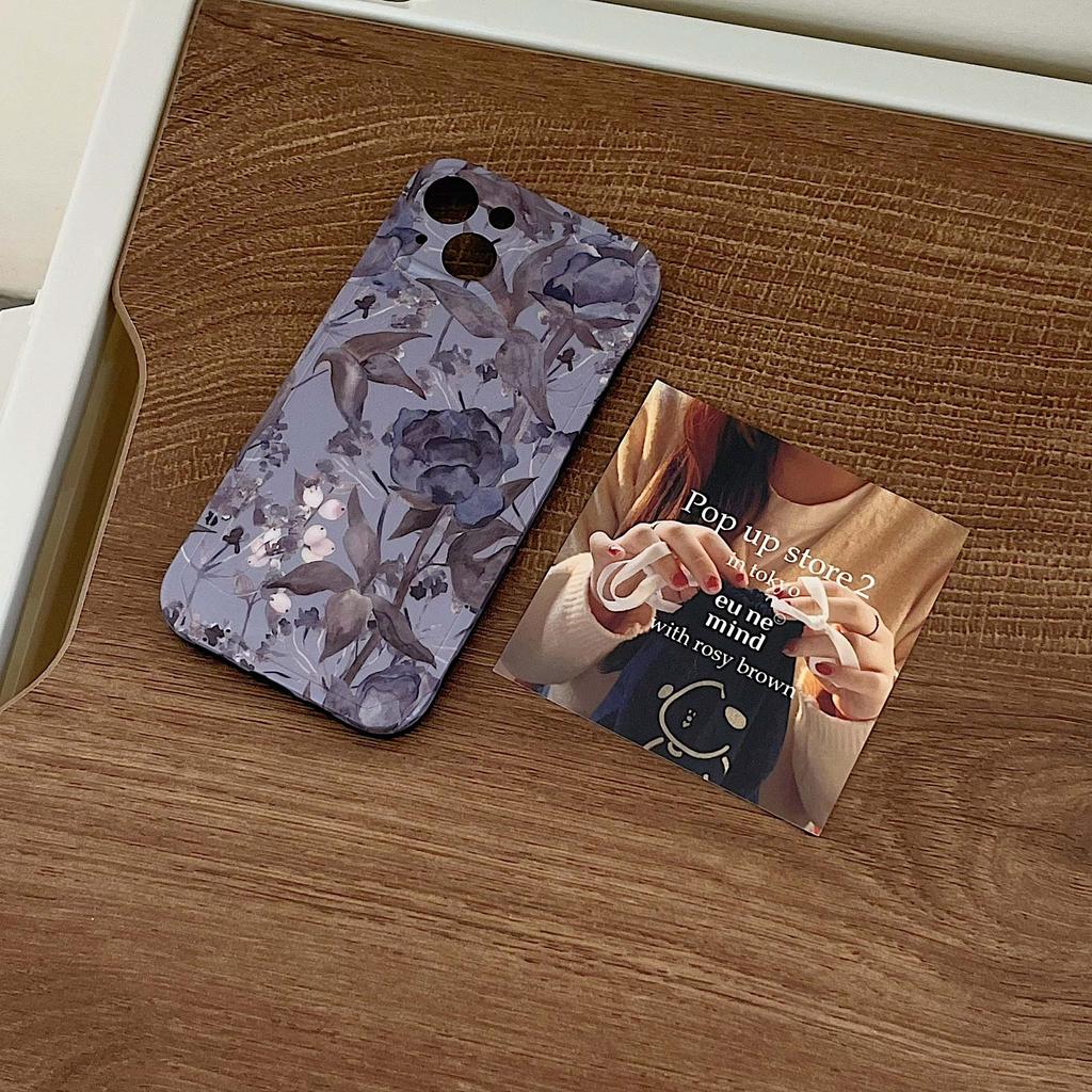 Purple Leaf Flower Imd Husa de telefon din silicon moale pentru Iphone 13 11 12 Promax Xsmax X Xr 14 Pro Max Plus Husa din spate Shell Fundas