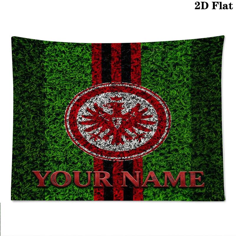 Eintracht Frankfurt Custom Name Wall Tapestry Aesthetic Wall Hanging Printed Fabric Blanket Decorative Tapestries for Bedroom Living Room Home Decor