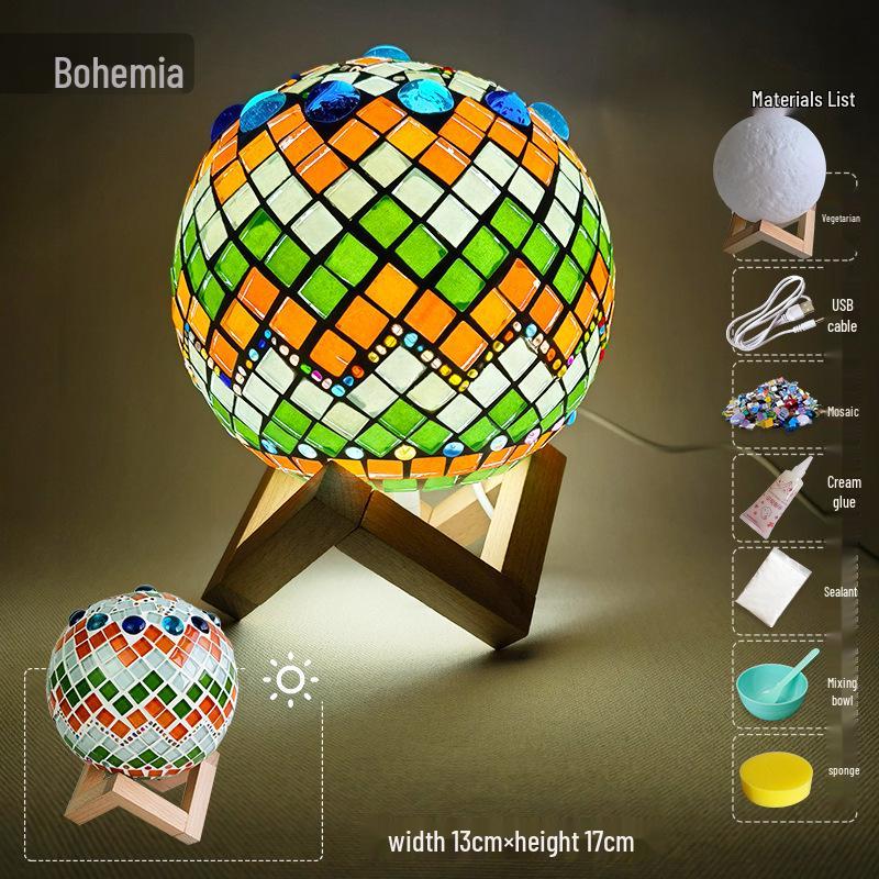 Κιτ Μωσαϊκού Φεγγαριού DIY - Χειροποίητο Νυχτερινό Φως Αφής για την Ημέρα της Μητέρας