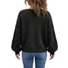 Women's Stylish V-Neck Sleeve Knit Sweater