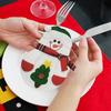3pcs Christmas Decoration Supplies Restaurant Hotel Decoration Snowman Knife and Fork Bag Creative Tableware Set Christmas Decor