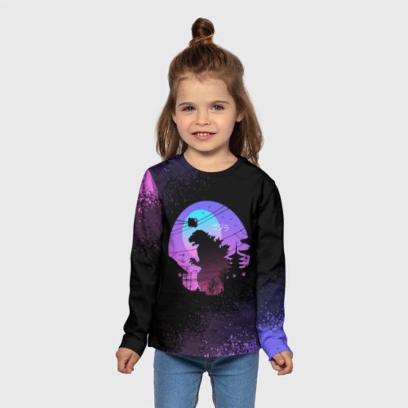 

Children s Drawing Print Tie Dye Cute T-shirts Boys Long Sleeved Fashionable Soft Comfortable Top 170