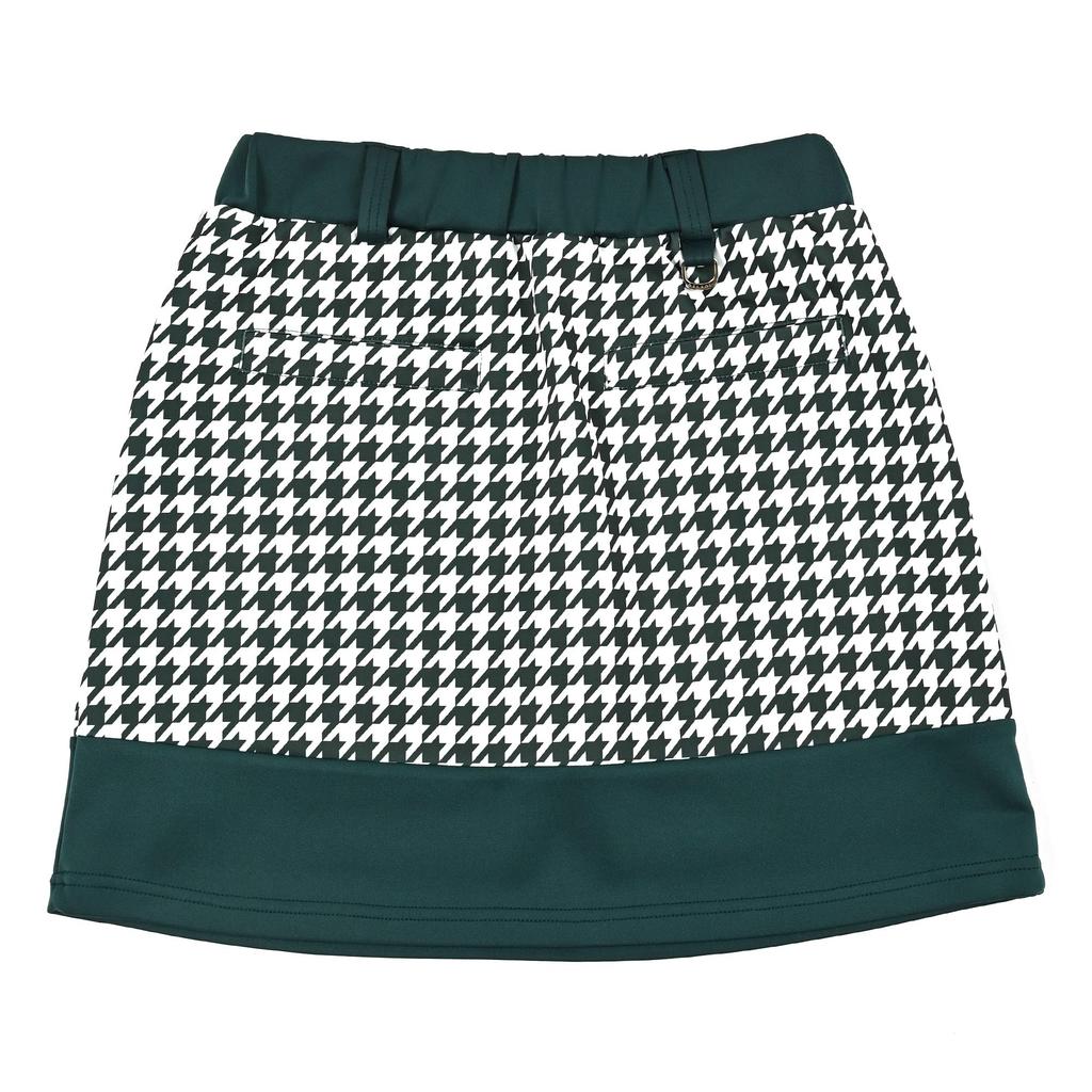 Delsol 7907 Hahnentrittmuster Ponte Langarm 2025 Golf Plus 4L Set, Grün, Stretch, Herbst/Winter Damenbekleidung, Halbreißverschluss, Größen, Grün, M, L, LL, 3L,