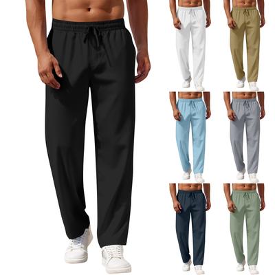 Men's Overalls Drawstring  Multi Pocket Casual Pants Hiking Pants Cotton Twill Pants