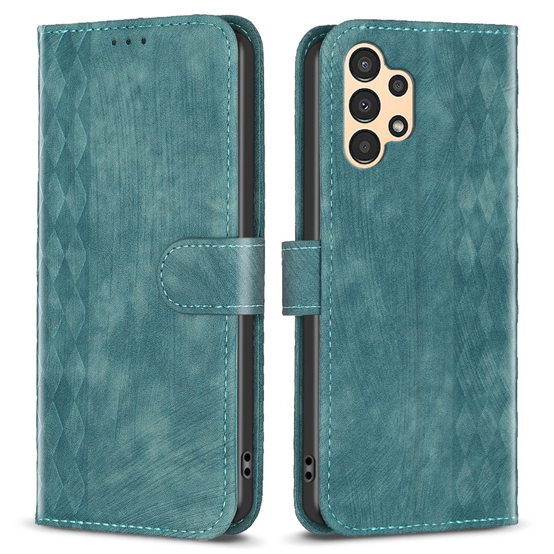 

Для Samsung Galaxy A13 4G/A13 5G Кожаный чехол-книжка с тисненым узором Противоударный чехол-кошелек для телефона Green