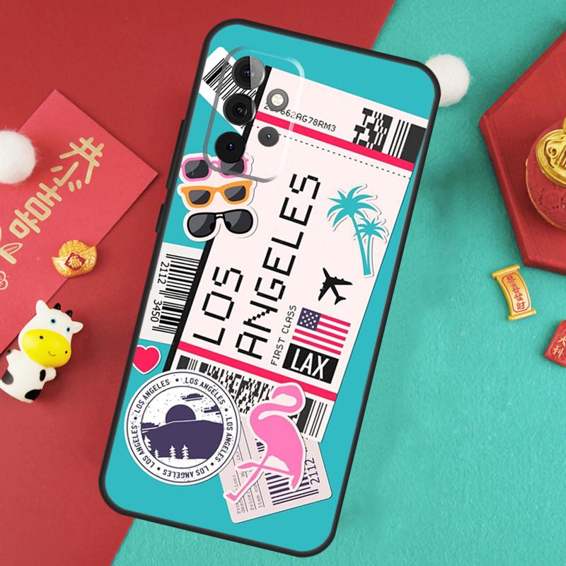 Travel Boarding Pass Tokyo Case For Samsung Galaxy A35 A55 A25 A15 A51 A71 A12 A32 A52 A13 A33 A53 A14 A34 A54 Cover