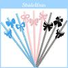 Decor Bow Creative Disposable Straw Birthday Party Scene Decoration Props
