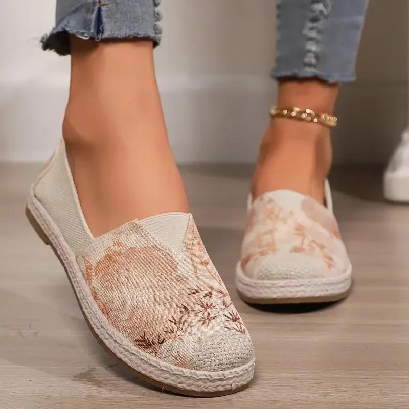 Fashion Women's Heeled Shoes Square Heel Anti-slip Round Head Shallow Mouth Women Shoes Breathable Spring Autumn Outdoor Leisure Loafers