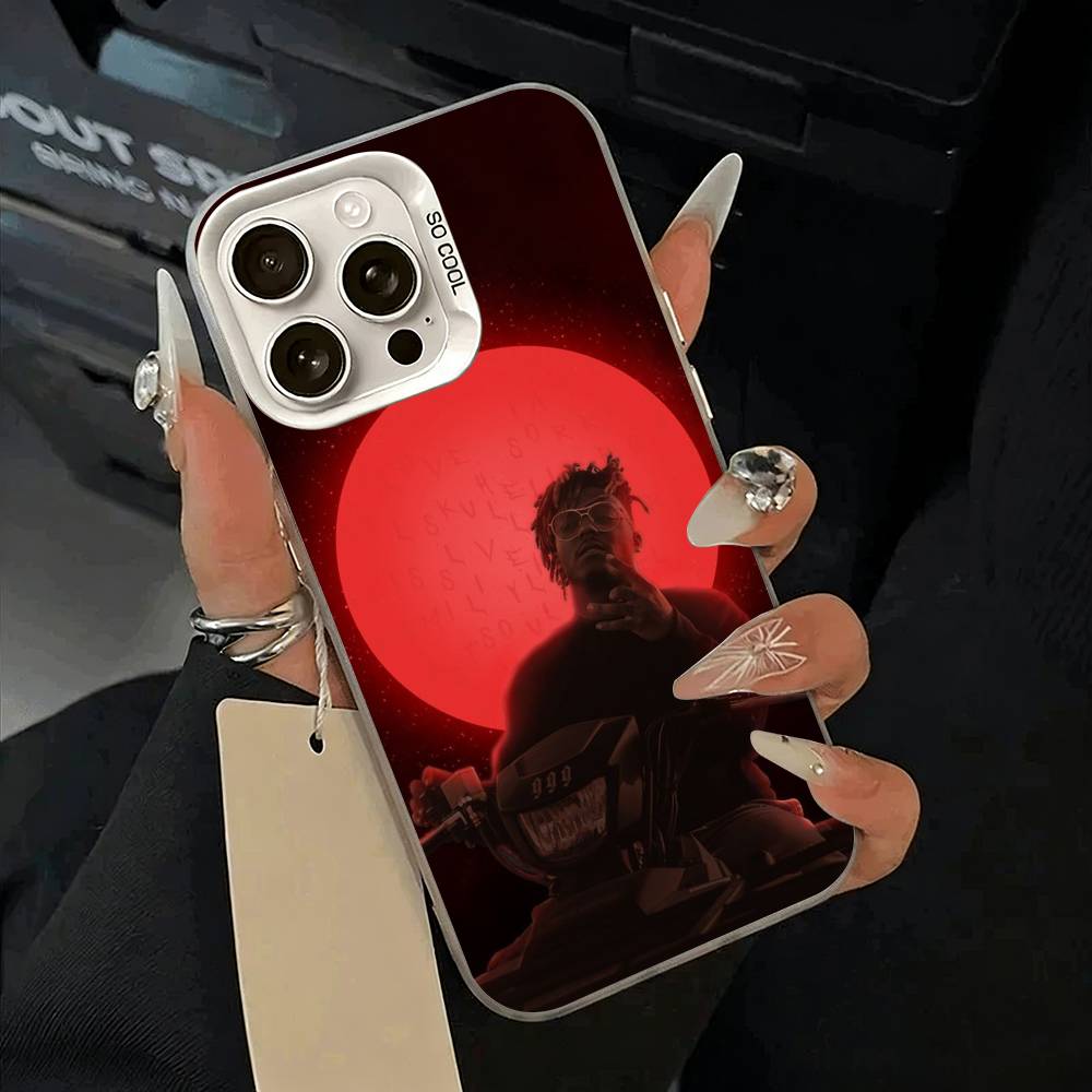 Rapper -999 J-Juice W-WRLD Phone Case For iPhone 17,16,15,14,13,12,11 Plus,Pro Max,XS,white Silver Phone Case