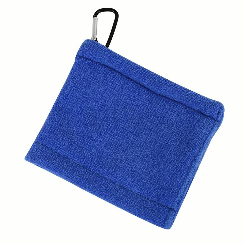 Square Golf Balls Cleaning Towel with Carabiner Hook Golf Cart Wipe Cleaner Microfiber Water Absorption Clean Golf Club Head