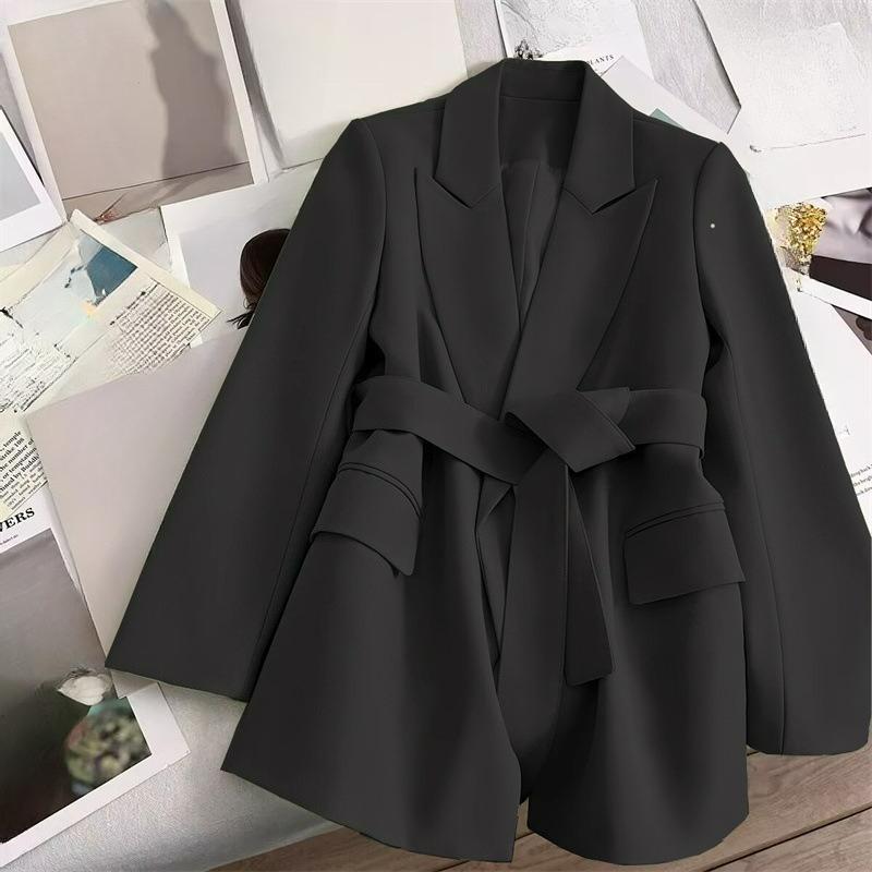 Suit Emerald Green Lace-up Suit Jacket Women's Spring Design Sense Temperament Casual Commuting