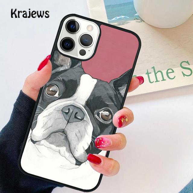 Boston Terrier Hund Weiche Handyhülle Für iPhone 14 XR X XS Max 5S 6S 7 8 Plus SE 2020 11 12 13 Pro Max Mini Handyhülle